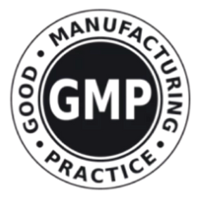 GMP (Good Manufacturing Practice) logo on a white background